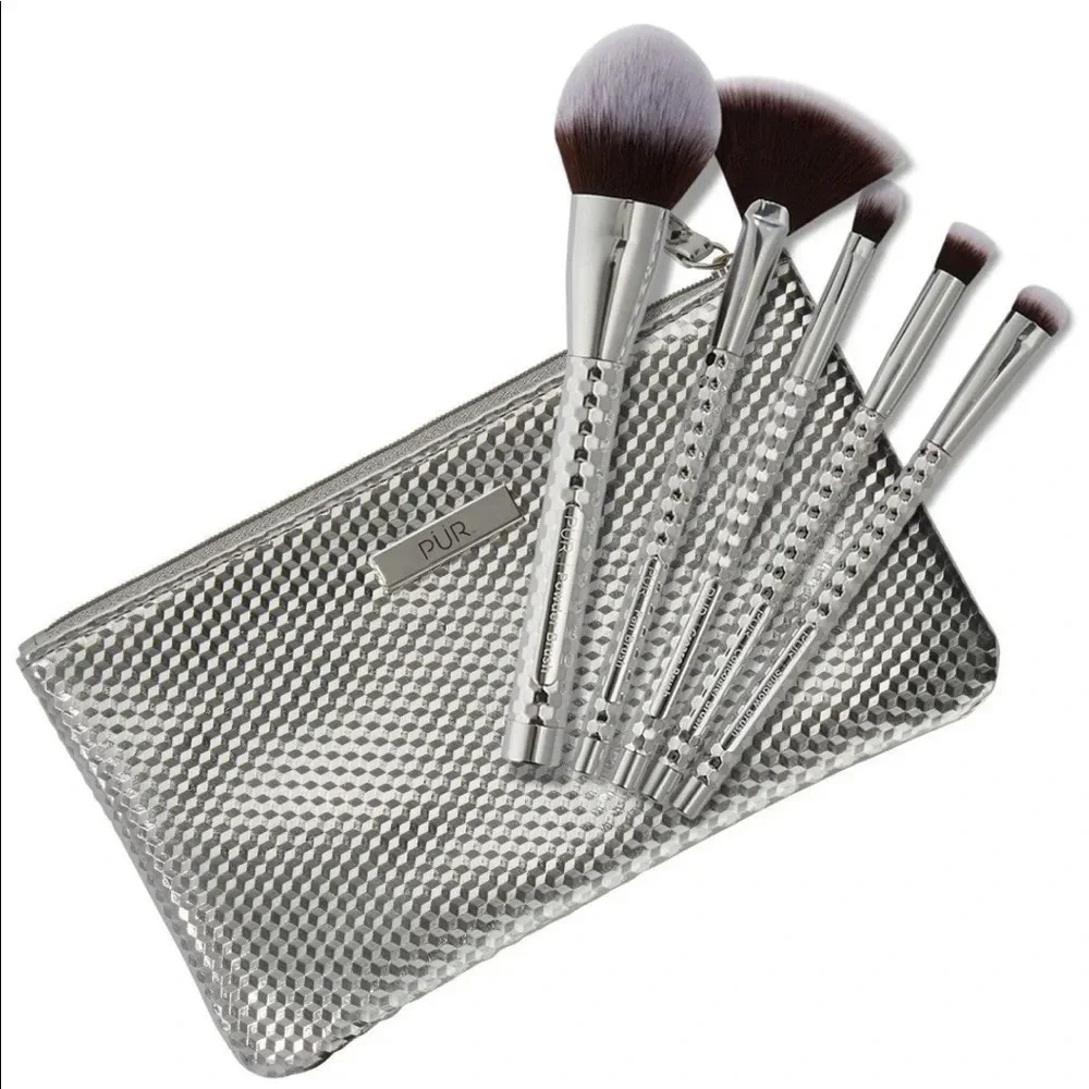 . PUR Essentials Brush Set - Silver - 5 Brushes